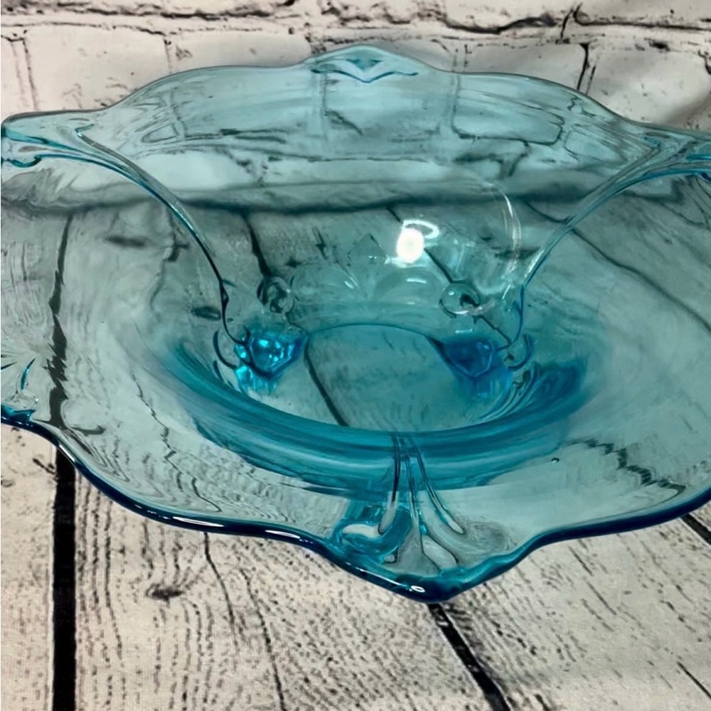Elegant Blue Glass Bowl